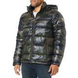 Guess Jackor Guess Men's Quilted Zip Up Puffer Jacket Camo Olive