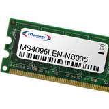 MemorySolutioN SO-DIMM DDR3 RAM minnen MemorySolutioN ms4096len-nb005 4 GB Speicher