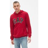 GAP Dam Överdelar GAP mens Logo Fleece Hoodie Sweatshirt, Crimson Red