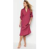 34 - Lila - Midiklänningar Trendyol Collection Dam tips detaljerad strandklänning klänning, plommon