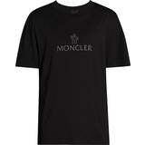 Moncler Herr - Polyester T-shirts Moncler Black Bonded T-Shirt BLACK 999
