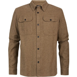 Petrol Industries Cotton Long Sleeve Breast Pocket Shirt - Seal Brown