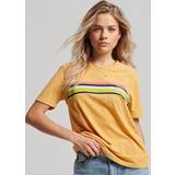 Superdry Dam T-shirts Superdry Vintage Great Outdoors tee W1011123A Yellow Snowy Dam, Gul snö