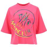 Moncler Dam - Rundringad Överdelar Moncler T-Shirt Pink