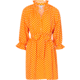 Vero Moda Orange Klänningar Vero Moda Klänning vmCornelia 3/4 V-neck Short Dress Orange