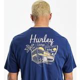 Hurley Överdelar Hurley – Blå t-shirt med tryck baktill-Vit/a