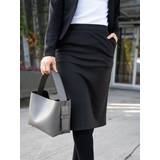 Jersey - Svarta Kjolar Ichi Kate Office Skirt Sort
