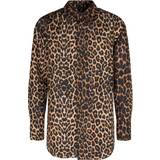 Multifärgade Skjortor Saint Laurent Leopard Silk