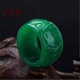 Naturlig myanmar grön jade ring smycken ädelsten band jade ring jade stenar för kvinnor män smycken smaragd smaragd ringar Ring 8