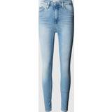 54 - Dam - W36 Jeans Calvin Klein Jeans Dam High Rise Super Skinny Ankelbyxor, Denim ljus