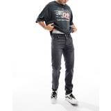Lee Dam - L34 Jeans Lee – Rider – Blekgrå slitna jeans med smal passform-Grå/a