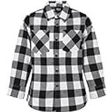 Svarta Skjortor Barnkläder Urban Classics Jungen Boys Checked Flanell Shirt Hemd, black/white, 110-116