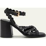 See by Chloé Pumps See by Chloé Kaddy Scallop Leather Block-Heel Sandals BLACK 9B