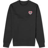 Moncler Rundringad Överdelar Moncler Heart Logo Sweatshirt - Black