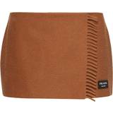 Prada Dam Kjolar Prada Cashmere miniskirt brown