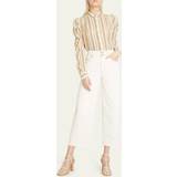 Ulla Johnson Byxor & Shorts Ulla Johnson The Thea Cropped Wide-Leg Jeans COWRIE WASH