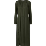 Midiklänningar - Skinn Object Klänning objBoen L/S Dress 129 Grön