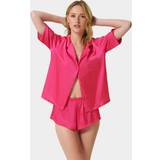 Bluebella Pyjamas Fuchsia Pink Alma Luxury Satin Short Pyjama Set Nattkläder
