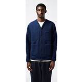 Dam - Fleece Koftor Universal Works Cardigan Wool Indigo Blue