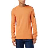 Calvin Klein Herr - Orange T-shirts & Linnen Calvin Klein Jeans – Unisex – Orange, våfflad t-shirt med långa ärmar