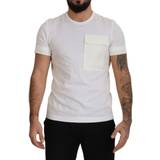 Dolce & Gabbana Bomull - Herr T-shirts Dolce & Gabbana White Flap Pocket Short Sleeves T-shirt IT48