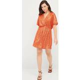 Second Female Kläder Second Female Paljettklänning Shine On Mini Dress Orange