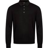 Paul Smith Dam Kläder Paul Smith Long Sleeve Knitted Polo Shirt Black