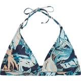 Animal Bomberjackor Kläder Animal Womens/Ladies Iona Leaf Print Halter Neck Bikini Top Blue
