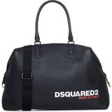 Bomull - Svarta Duffelväskor & Sportväskor DSquared2 Bob Leather Logo Duffle Bag