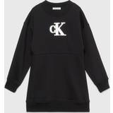 Calvin Klein Klänningar Calvin Klein Kids' Metallic Monogram Sweatshirt Dress, Ck Black