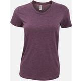American Apparel Dam T-shirts American Apparel S, Heather Plum Womens/Ladies Plain Short Sleeve T-Shirt