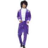 80-tal - Vit Maskeradkläder Smiffys 80's Purple Musician Costume