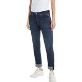 Replay Dam - Skinnjackor - W28 Jeans Replay Slim boyfit jeans för kvinnor, Marty Powerstretch denim, 007 mörkblå 30L