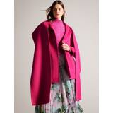 Ted Baker Dam Ytterkläder Ted Baker Womens Brt-pink Skylorr Scarf-detail Wool-blend Coat