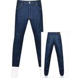 Calvin Klein Herr Jeans Calvin Klein Jeans Autentiska raka denimbyxor för män, Denim sköljning, 34L