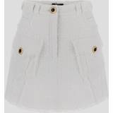 Bomull - Vita Kjolar Balmain Tweed miniskirt white