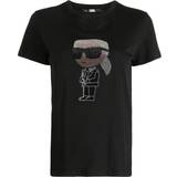 Karl Lagerfeld Dam T-shirts Karl Lagerfeld Ikonik T-shirt women Organic Cotton Black