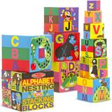 Plastleksaker Träklossar Melissa & Doug English Alphabet Nesting & Stacking Blocks