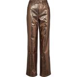 Brons Byxor & Shorts ROTATE Birger Christensen Textured High Waist Pants Dam Jeans
