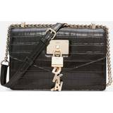 DKNY Väskor DKNY Elissa Locket Leather Shoulder Bag Black