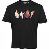 Ben Sherman Herr T-shirts Ben Sherman Plus Smashed Guitars T-Shirt Black 5XL, Colour: