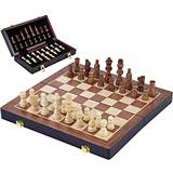 Brädspel Brädspel Engelhart Magnifik låda med lyxiga schackspel i trä 38 x 19 x 5,2 cm