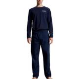 Tommy Hilfiger Sovplagg Tommy Hilfiger Long Sleeve Woven Pyjama Set Navy-2