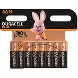 AA (LR06) Batterier & Laddbart Duracell AA Plus 16-pack