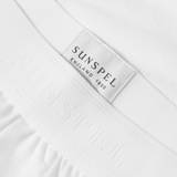 Herr - Jersey - Vita Underkläder Sunspel Men's Superfine One Button Boxer Shorts White