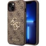 Bruna - Metaller Mobilskal Guess iPhone 15 Plus Skal 4G Logo Brun