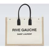 Linne Toteväskor Saint Laurent Rive Gauche canvas tote bag beige One size fits all