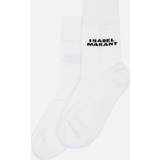 Isabel Marant Underkläder Isabel Marant Dawi Logo Cotton-Blend Socks White