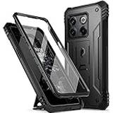 Poetic Mobilfodral Poetic Revolution Case for Oneplus 10T Heavy Duty Full Body Cover with Kickstand Black