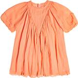 Chloé Klänningar Chloé Kids Orange Gathered Dress 43A Apricot 10Y
